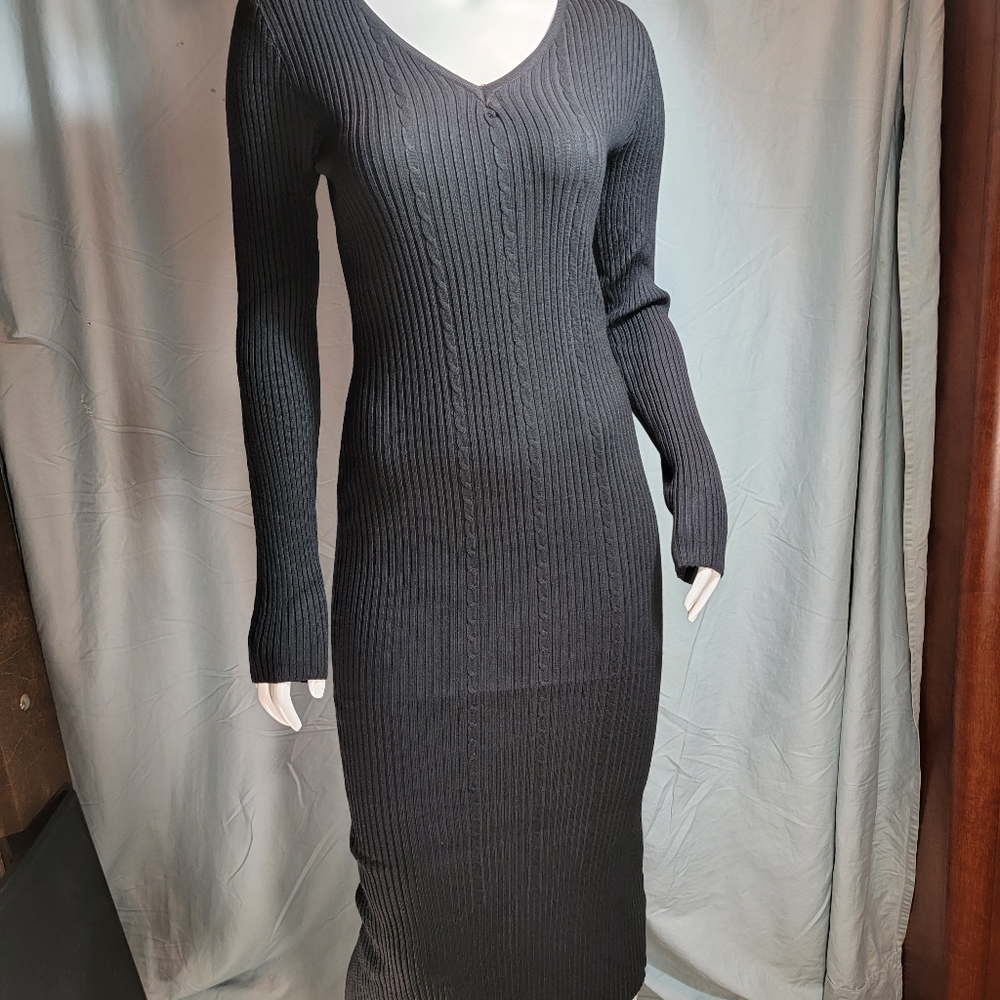 Stanzino Black Midi Dress